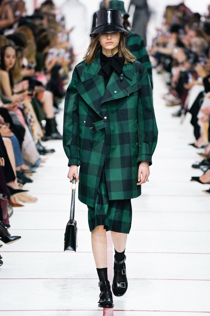 dior plaid coat